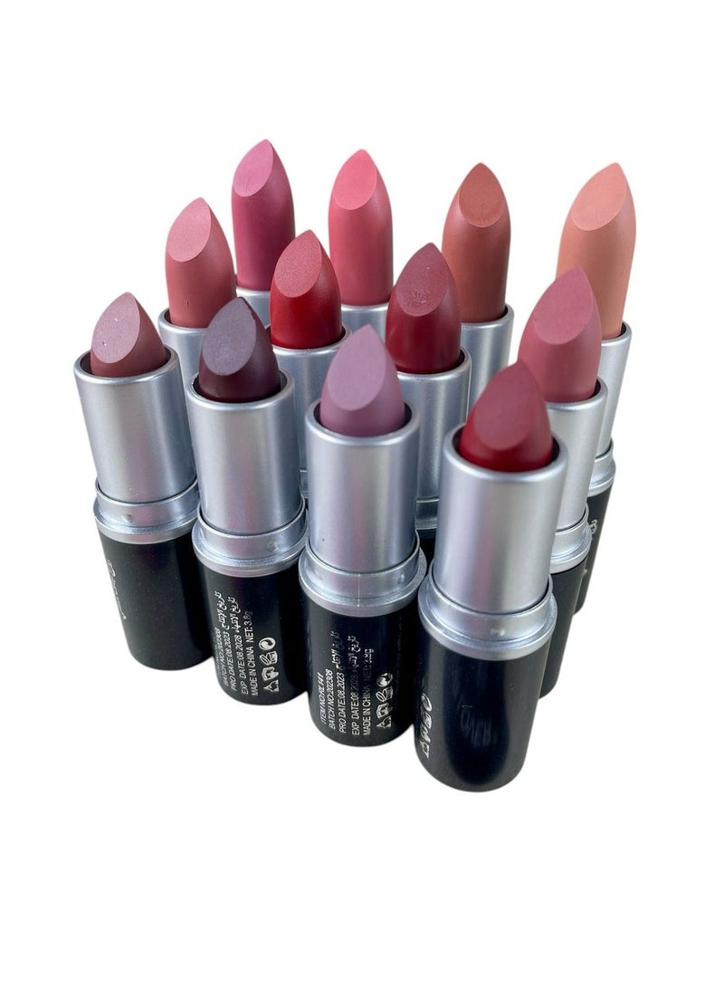 فور لوفر أحمر شفاه جاف مطفي 12 قطعة - Image 5